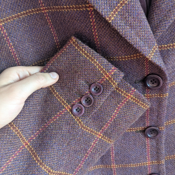 Max Mara Alpaca Window Pane Blazer Jacket - Picture 9 of 13